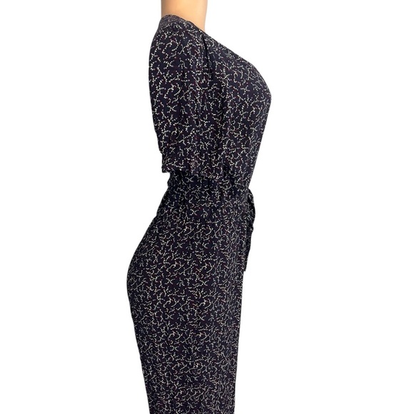 Talbots Floral Print Blue Jumpsuit Short Sleeve - Picture 5 of 11